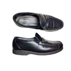 Florsheim Comfortech Riva Black Nappa Men's Slip-On Leather Loafers 9